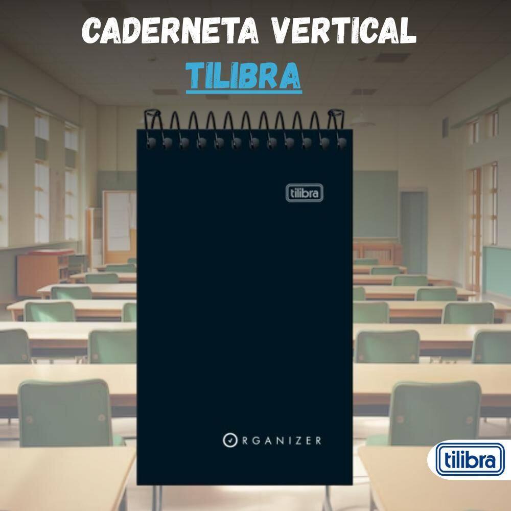 Caderneta Vertical Tilibra Espiral 60 Folhas 305235 C/10