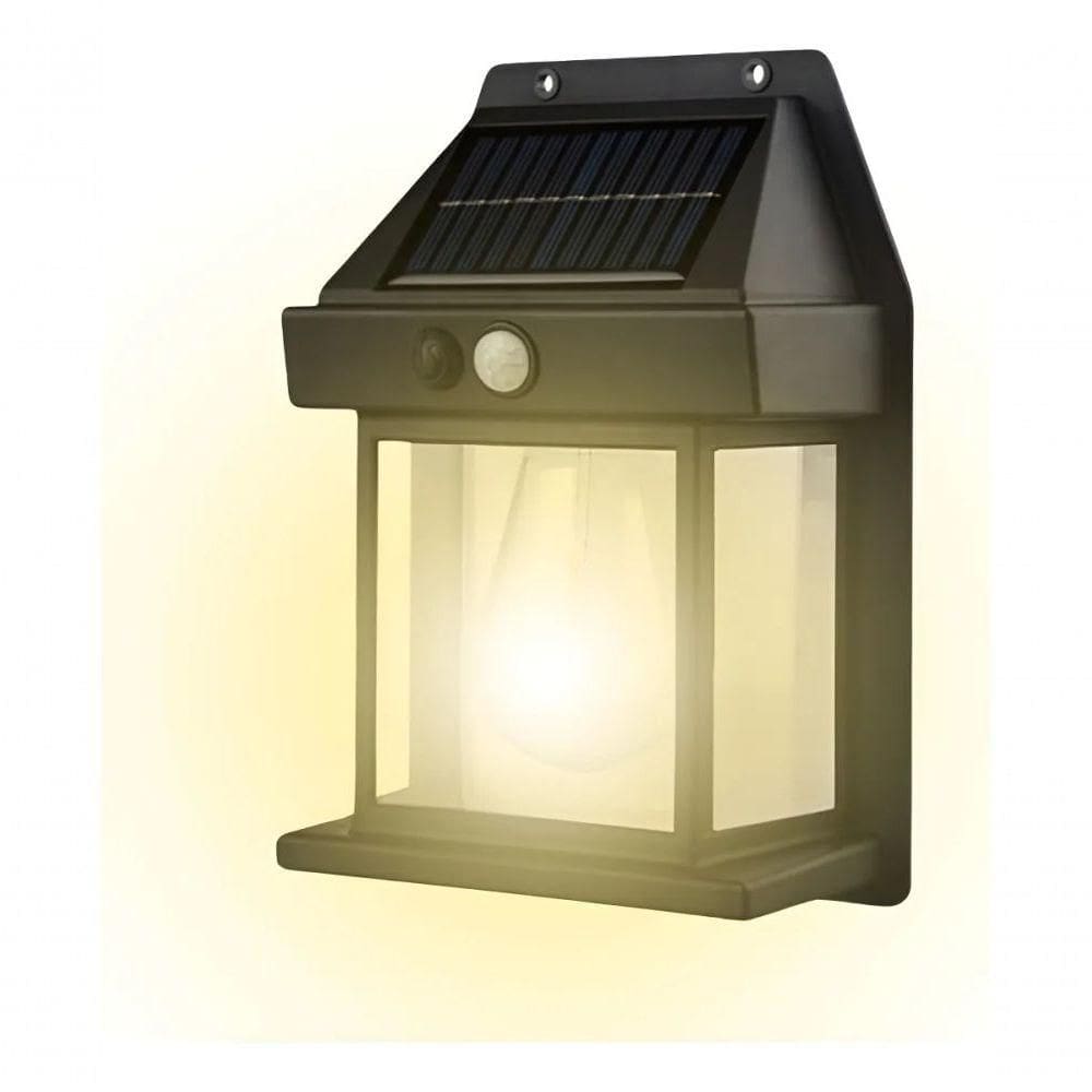 Kit 10 Arandela Retrô Luminária Solar Externa Potente Vintag