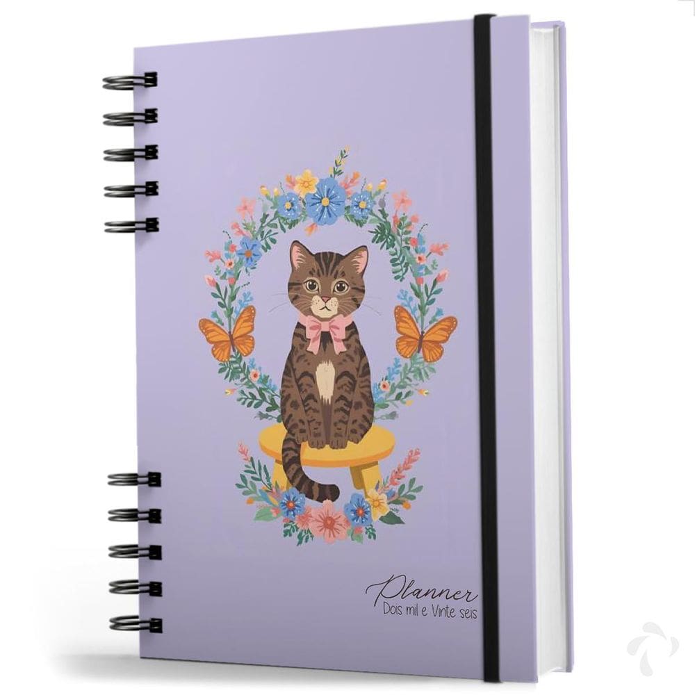 Agenda Planner Visão Semanal Capa Dura Sweet Cat