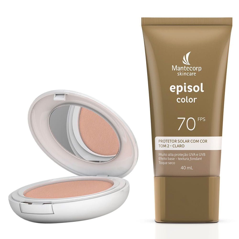 Kit 1 Protetor Solar Episol Color Tom 2 Claro FPS 70 40ml