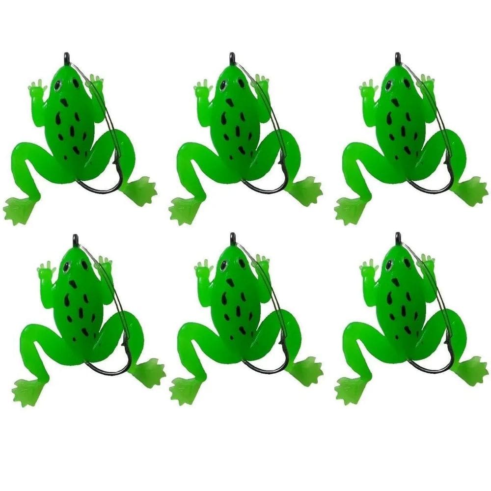 Kit 6 Isca Para Traira Sapo Artificial Com Anzol Anti-Inrros