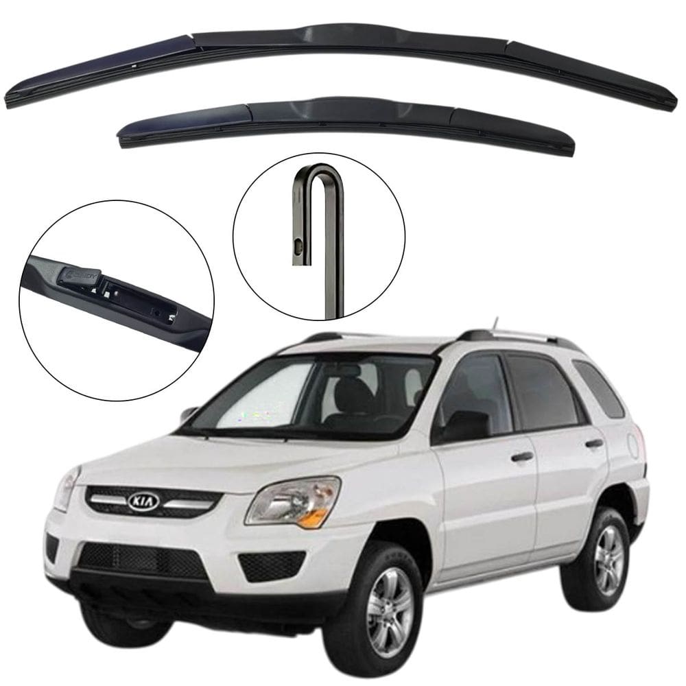 Kit Palheta Dianteira Sportage 2005 a 2010 Limpador de Parabrisa de Silicone