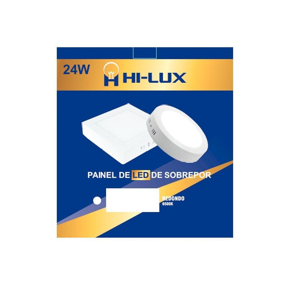 Painel De Led De Sobrepor Redondo 24W 6500K