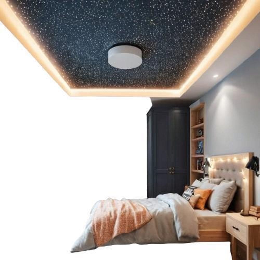 Teto Estrelado  Iluminação Branco Fibra Ótica 150Pts