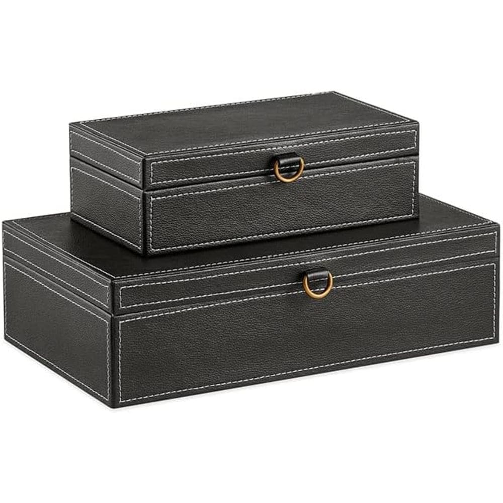 Kit Caixas Organizadoras em MDF revestidas com PU - 2 peças