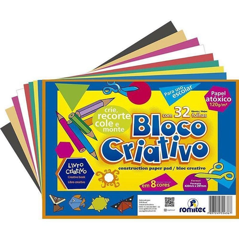 Bloco Para Educação Artística Livro Criativo 8Ca3 120Gr 32F