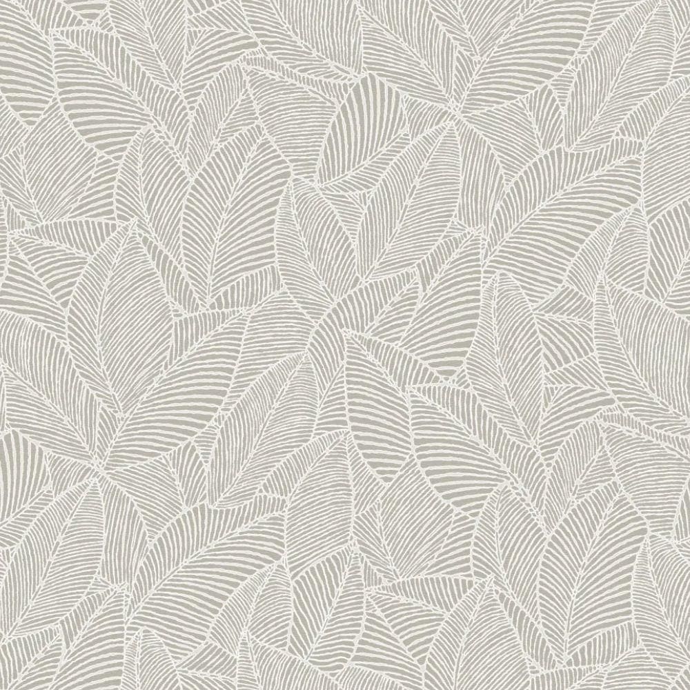 Papel Parede Essencial Folhagem Branco