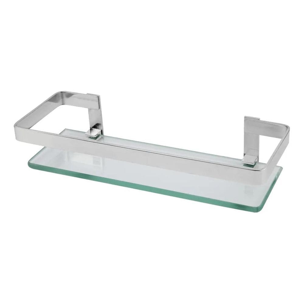 2X Porta Shampoo Reto De Vidro Quadrado