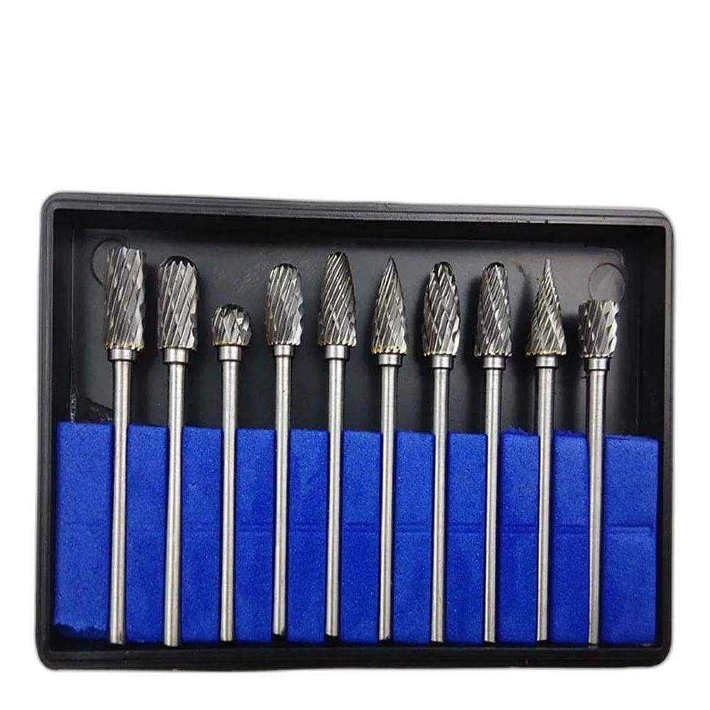 10 Fresa Lima Tungstenio Gravação Broca Mini Retifica Dremel