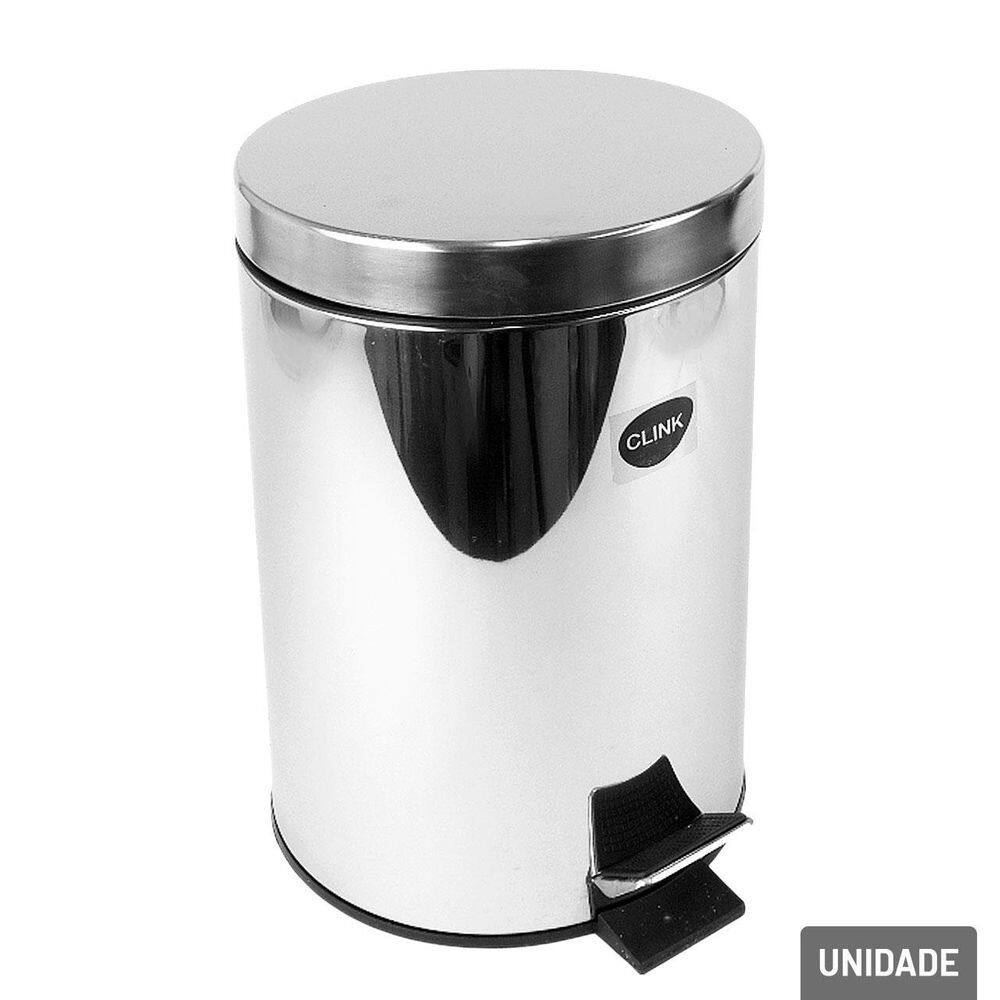 Lixeira de Inox 7L com Pedal - Tudo em Caixa