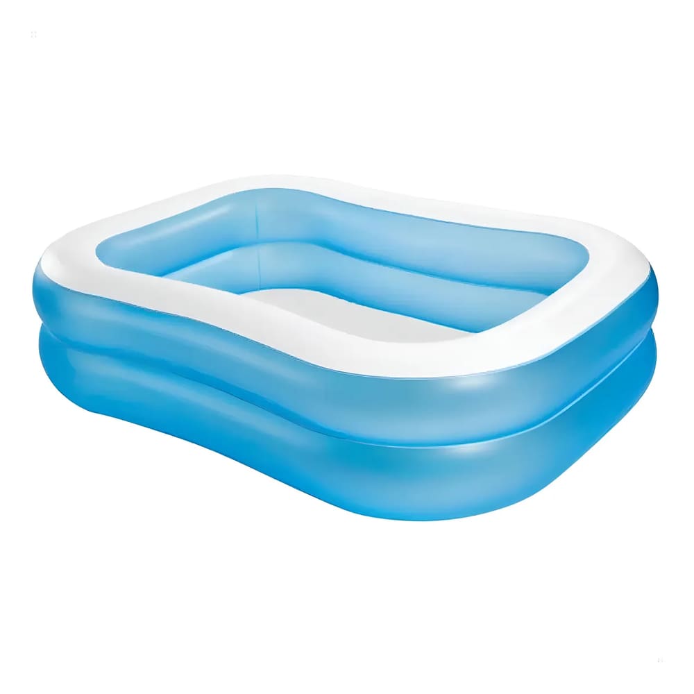 Piscina Inflavel Retangular Familiar Grande Rasa Resistente Confortável 540L