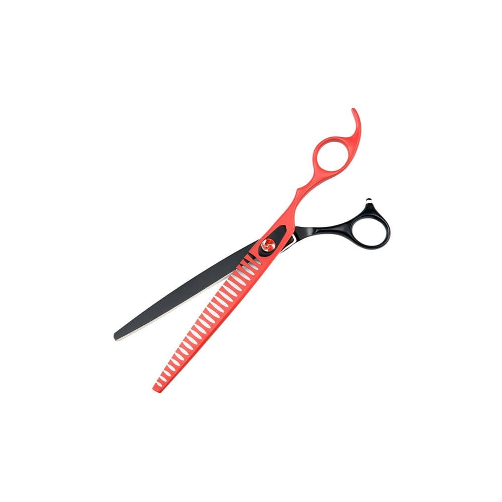Tesoura Red Black Dentada 8 polegadas