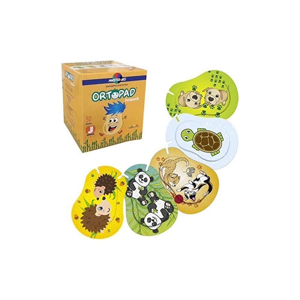 Tapa-olhos oclusivo Ortopad Funpack Junior tamanho 50 unidades