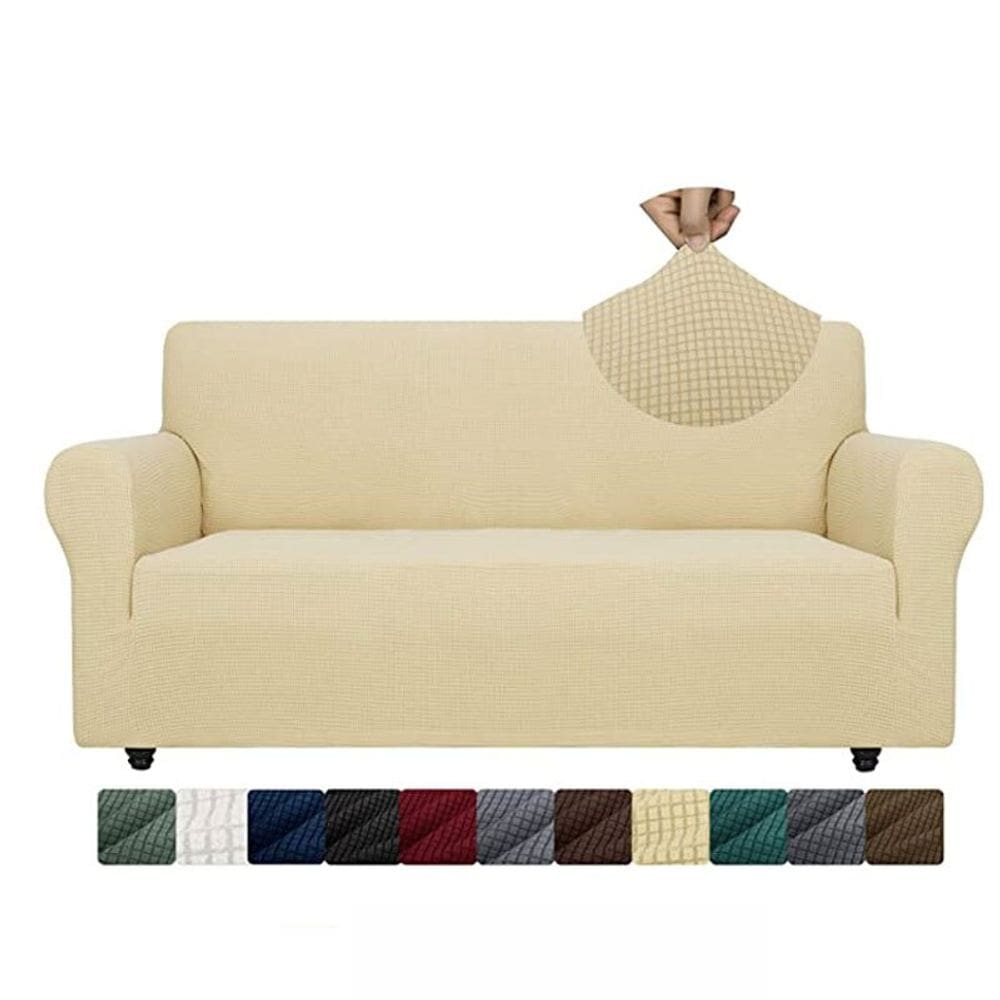 Capa para sofá de 2 lugares com capa texturizada em cuadrille