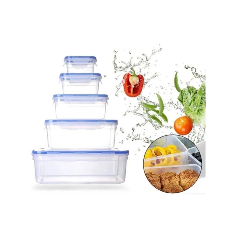 Recipiente para alimentos, fecho hermético, 5 unidades quadradas, 500 ml