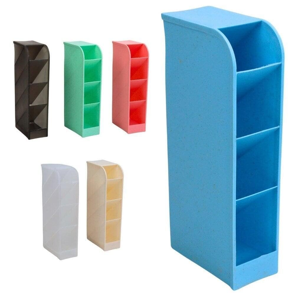 Organizador de Mesa 4 Divisórias Plástico Vertical - Tudo em Caixa