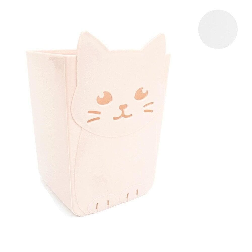 Organizador de Mesa Plástico 15,8x11cm Gatos Color - Tudo em Caixa