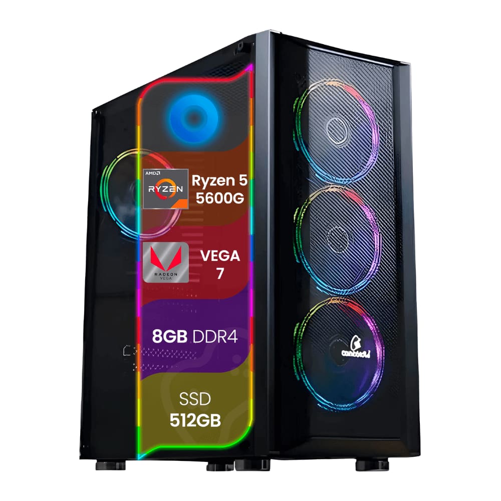 PC Gamer TOP Concórdia  Processador Ryzen 5 5600G Memória 8GB SSD 512GB
