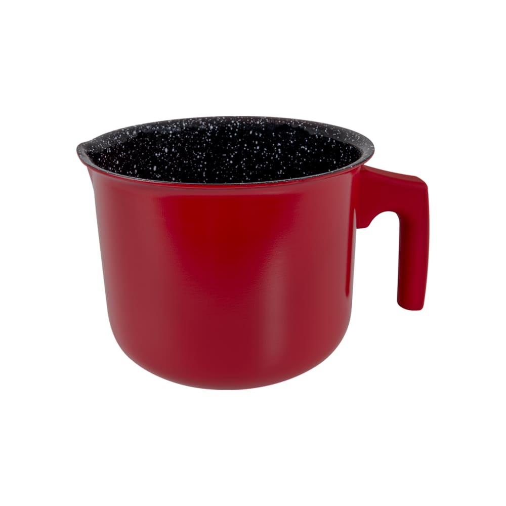 Leiteira Fervedor Cerâmica Antiaderente Caneca Indução 1,8l Vermelha