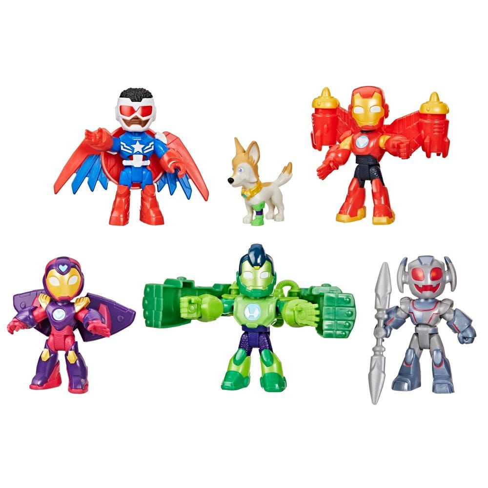 Brinquedos blindados Marvel Iron Man de 7,6 cm, Vingadores, pacote com 6