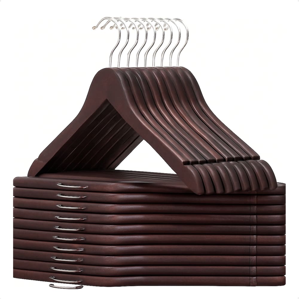 Kit 20 Cabide de Madeira para Organização de Roupas