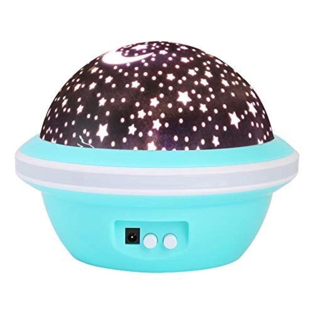 Luminária Céu Estrelado Abajur Quarto Cabeceira Noturna Projetor De Teto Estrela Lua Infantil Adulto Bebê Azul