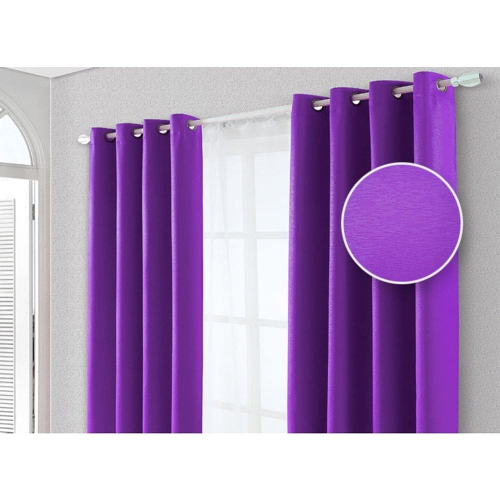 Conjunto de cortinas Isidora Blackout 8 peças 1,40x2,20m roxo
