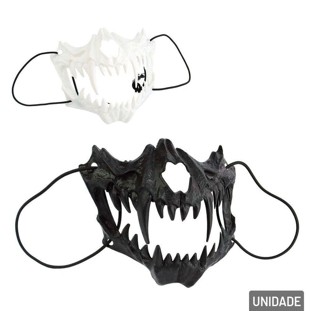 Máscara Halloween Dentes de Caveira Color - Tudo em Caixa