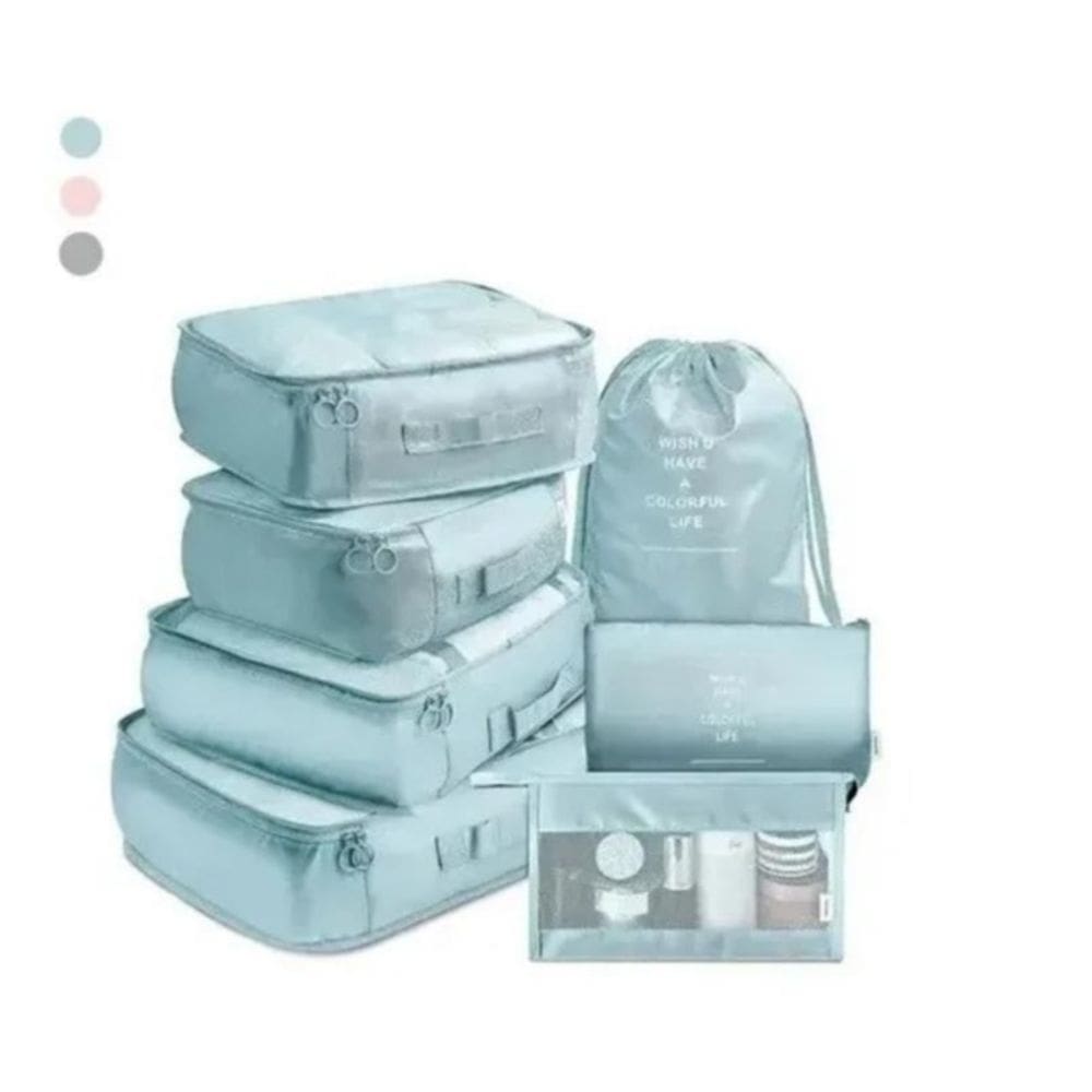 Conjunto de 7 bolsas de roupa íntima para organizadores de bagagem de viagem