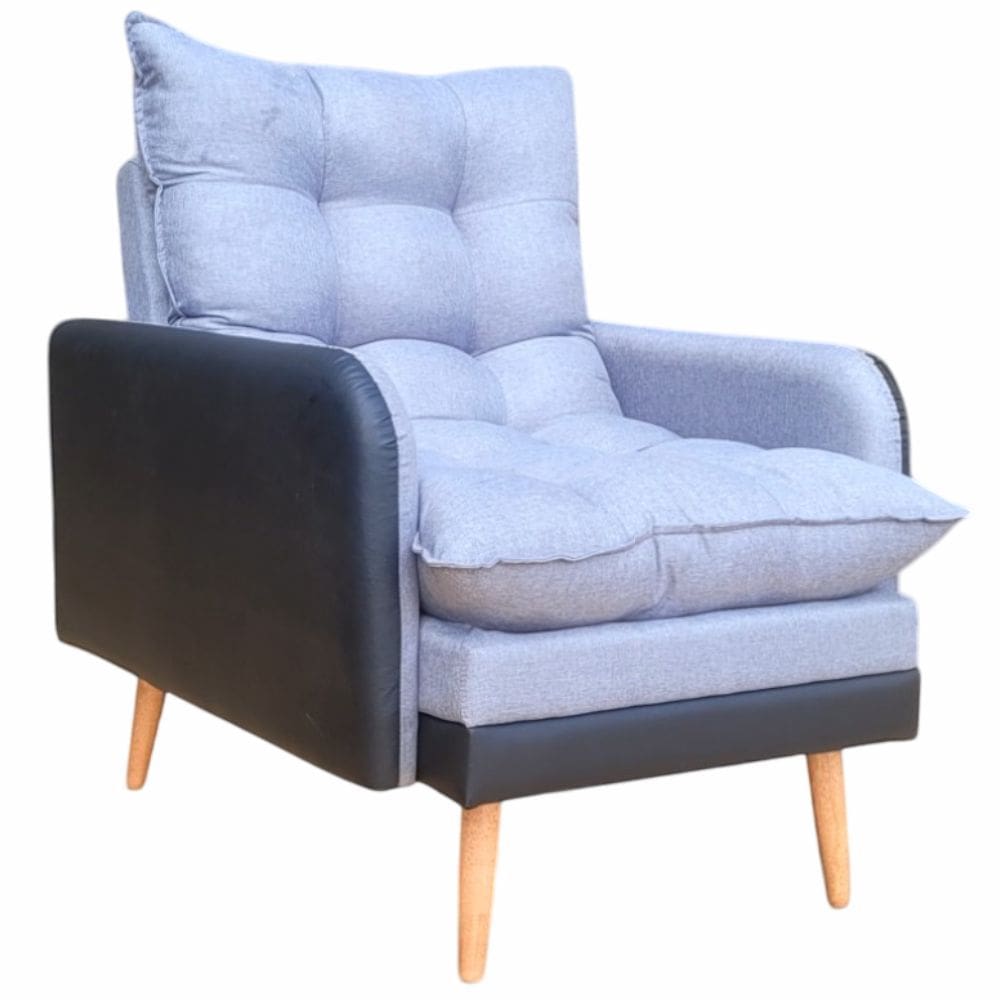 Poltrona Conflex Inglaterra reclinável em 3 posições em tecido linho grafite corano Preto