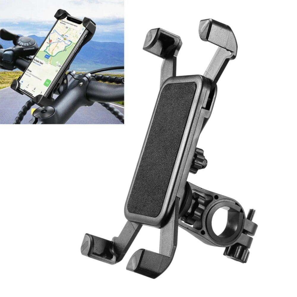 Suporte de celular de bicicleta com rotação de 360° para telefones de 3,5 a 6,5”
