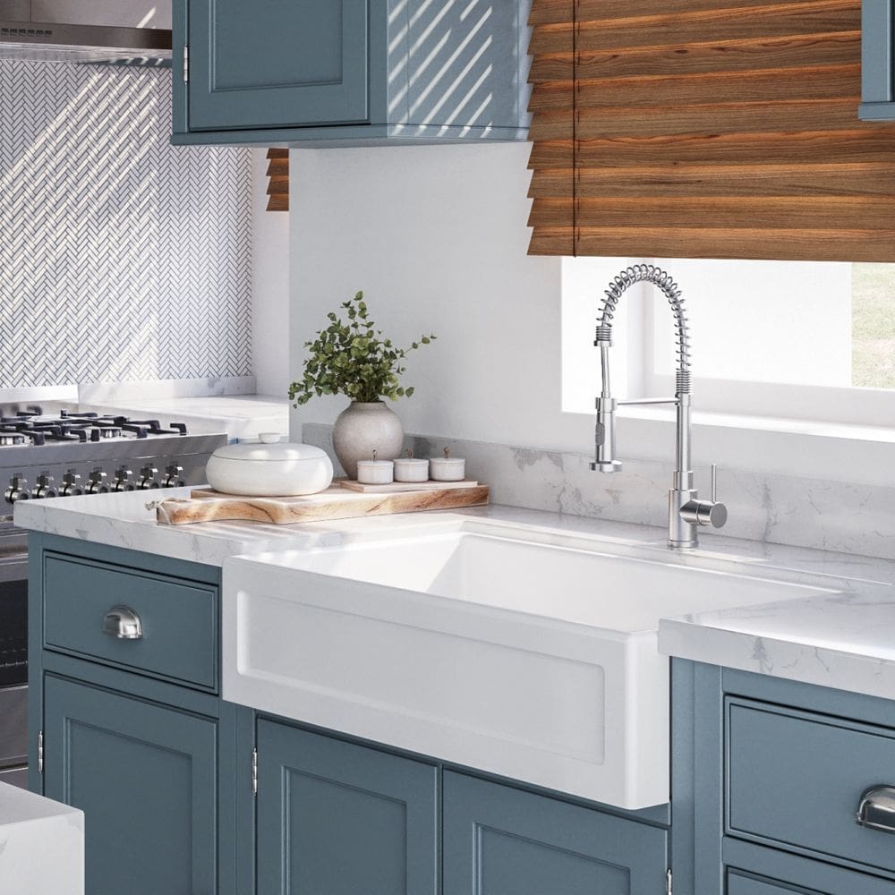 Cuba Cozinha Farm Sink Quadratta 45 Cm Estilo Fazenda Avental