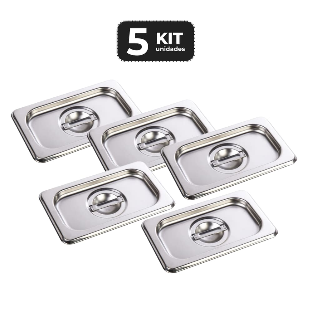 Kit 5 Tampa Para Cuba Sem Recorte 1/4 Gn Para Buffet
