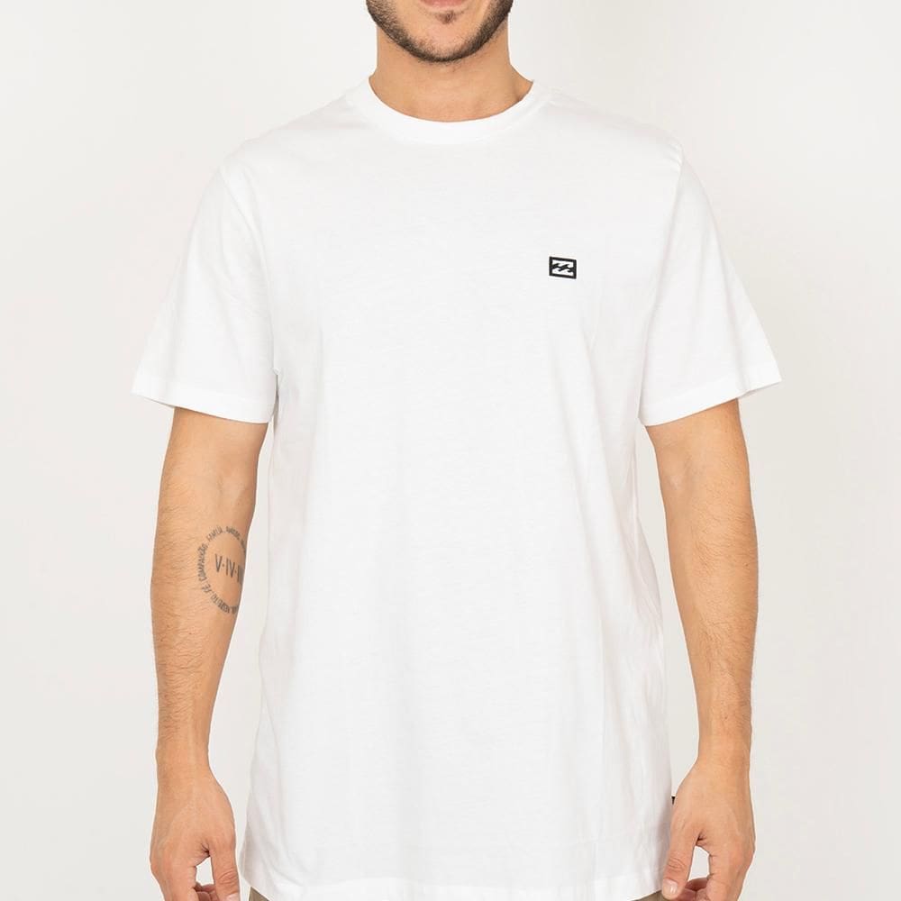 Camiseta Billabong Icon Patch Plus Size S26 Masculina Branco