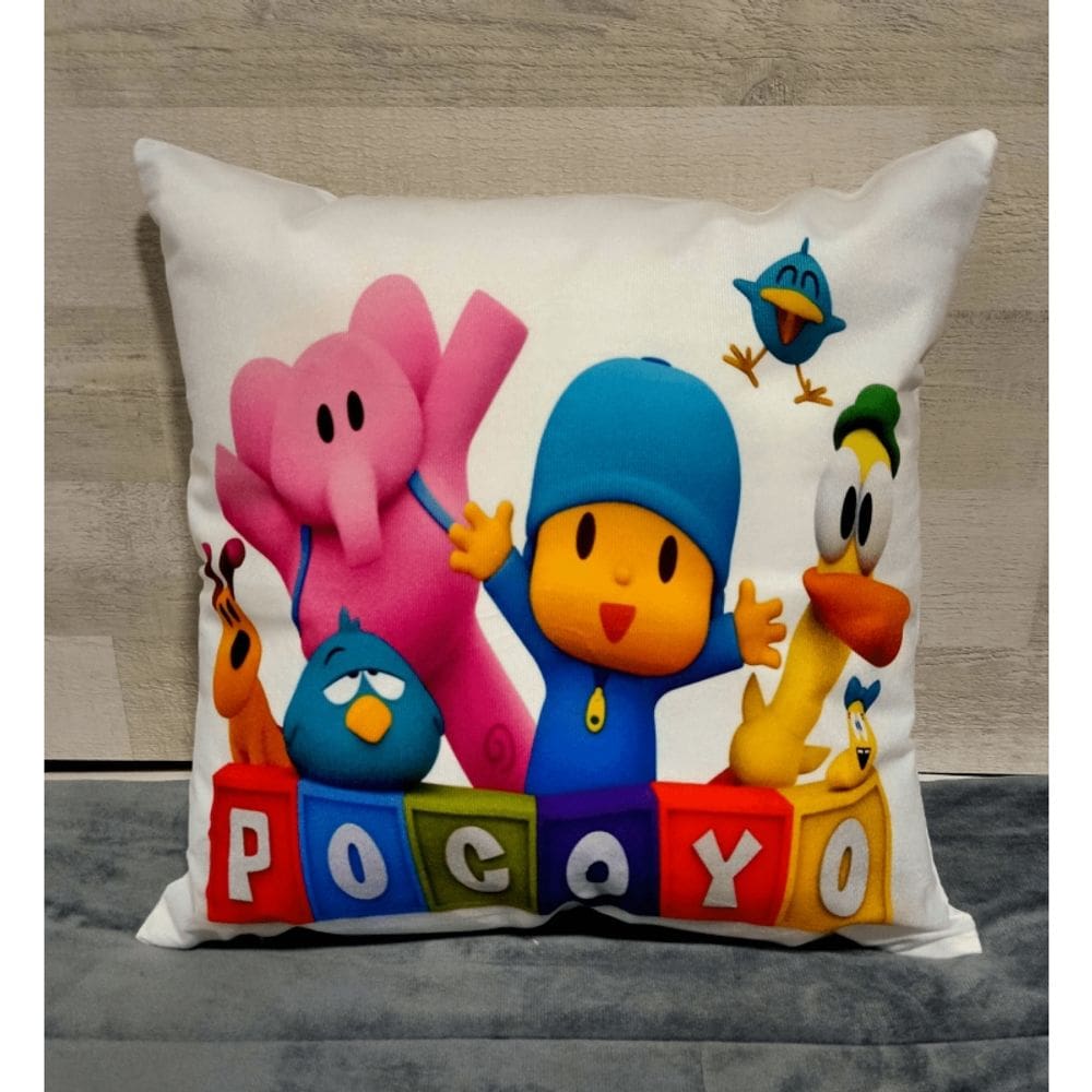Almofada de pelúcia Pocoyo Eli Duck 45x45cm com recheio