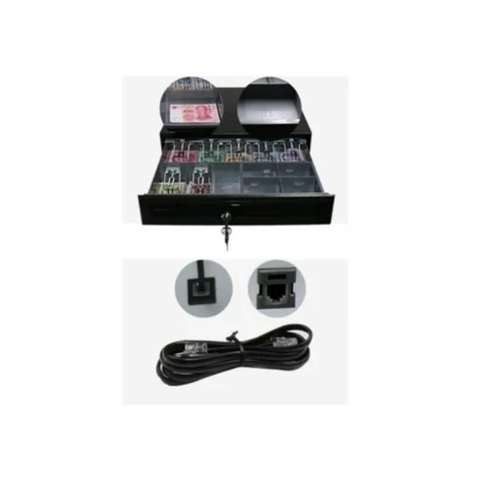 Gaveta de dinheiro eletrônica GDEV-1022 8 notas 5 moedas pretas