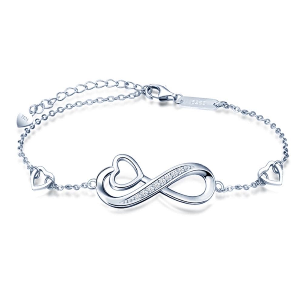Pulseira Infinity Heart Silver 925 para mulheres e jovens