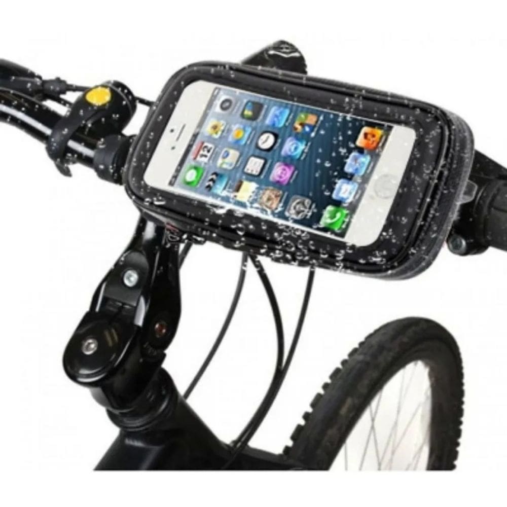 Suporte de guidão de bicicleta para smartphone resistente à água com rotação de 360°