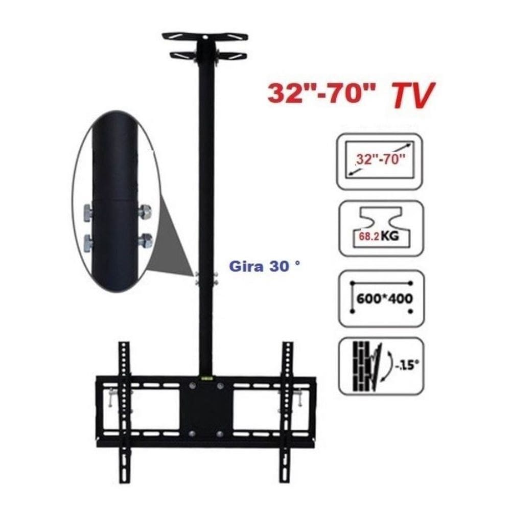 Suporte de montagem de TV de teto 32-75 polegadas Até 68 kg