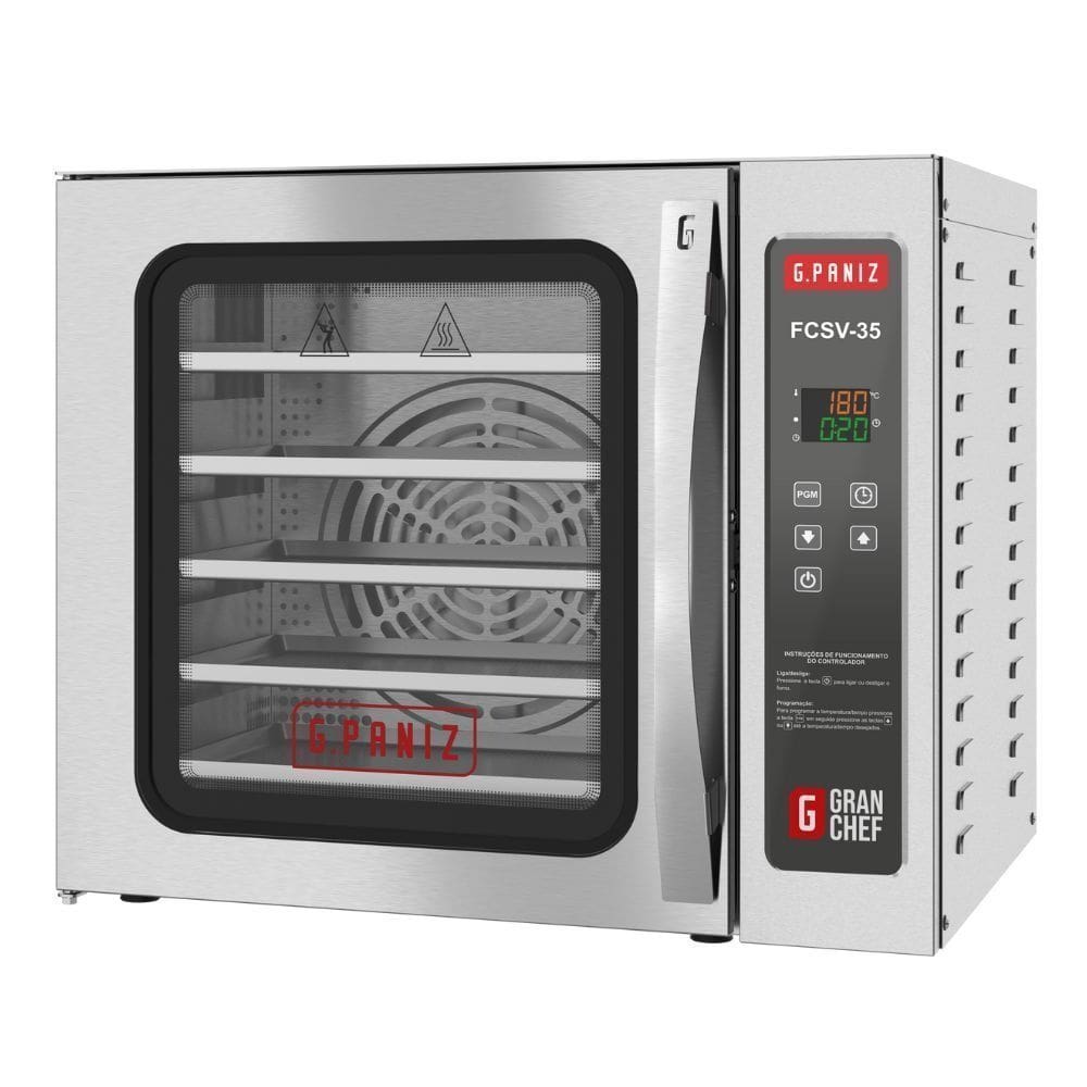 Forno Convector Granchef 35x35 sem Vapor Monofásico FCSV35 Inox G.Paniz 220V