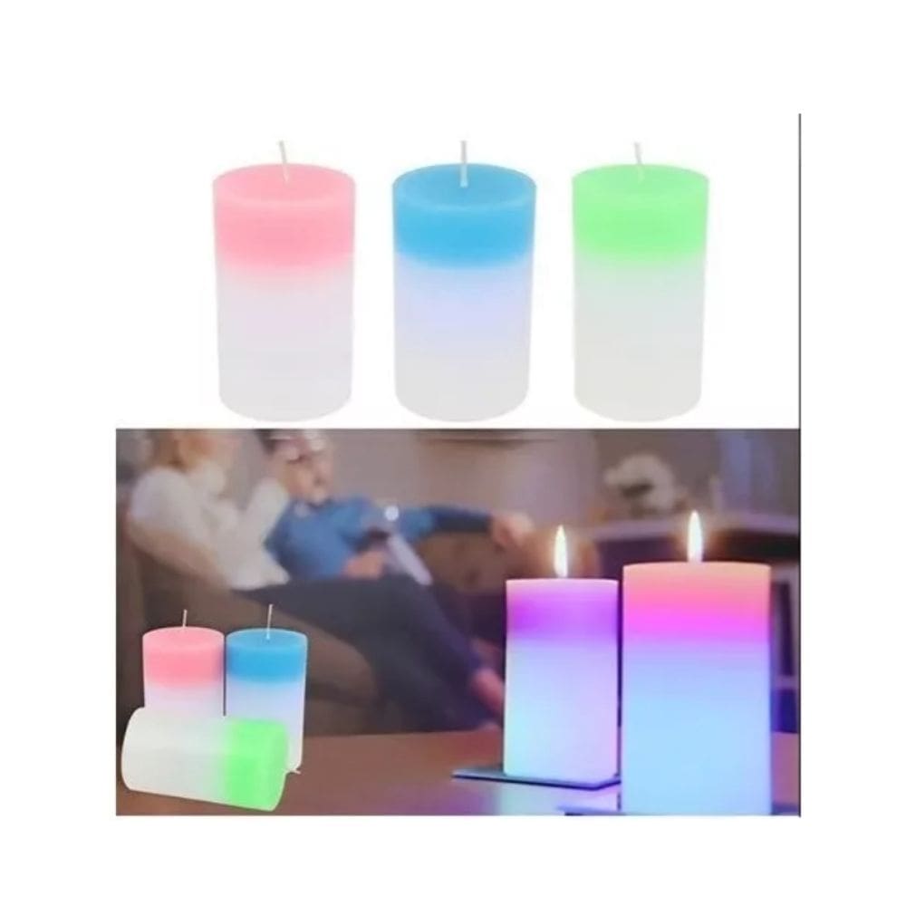 Pacote de velas com 3 Real Magica Wax com luz LED