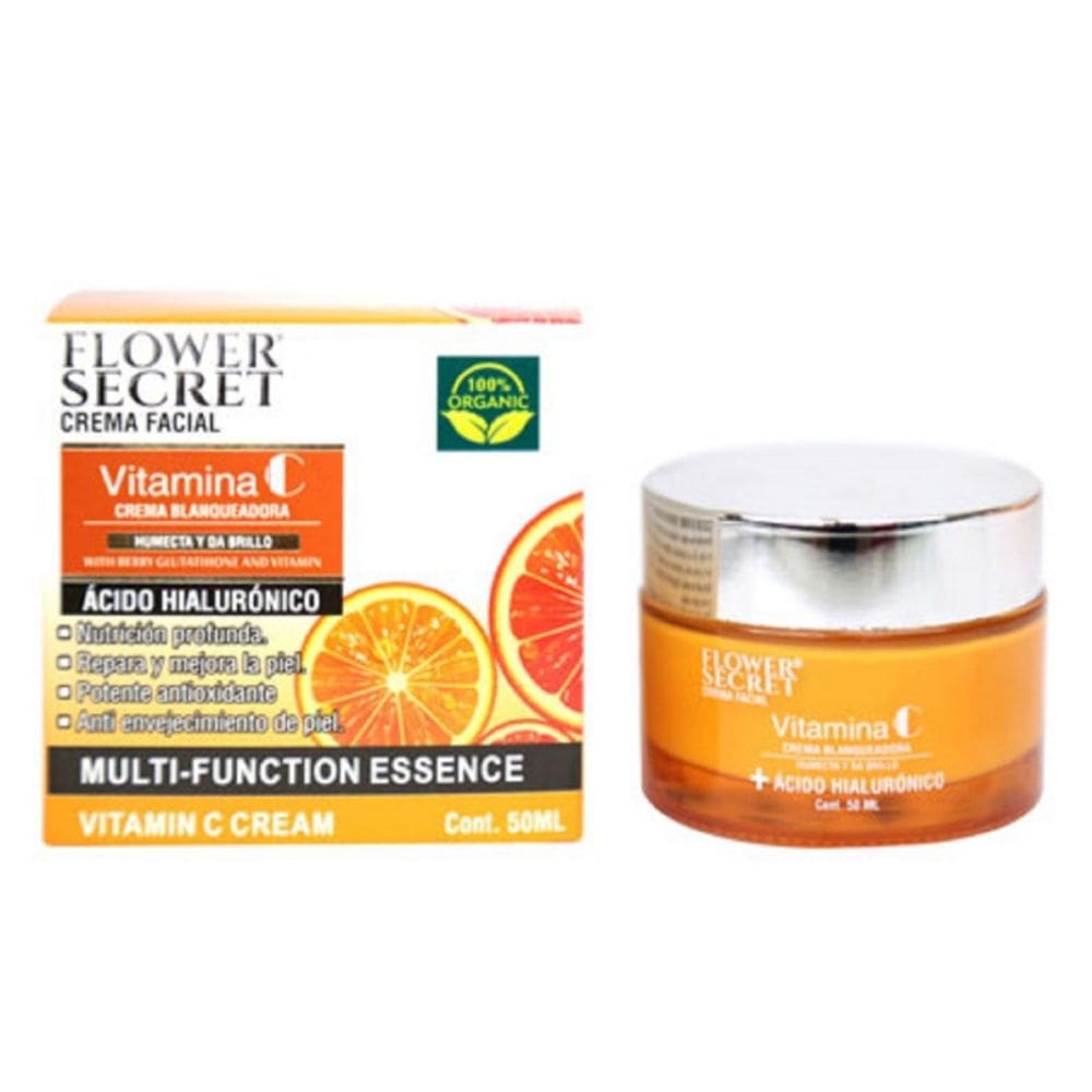 Creme facial anti-envelhecimento Vitamina C com ácido hialurônico 50mL