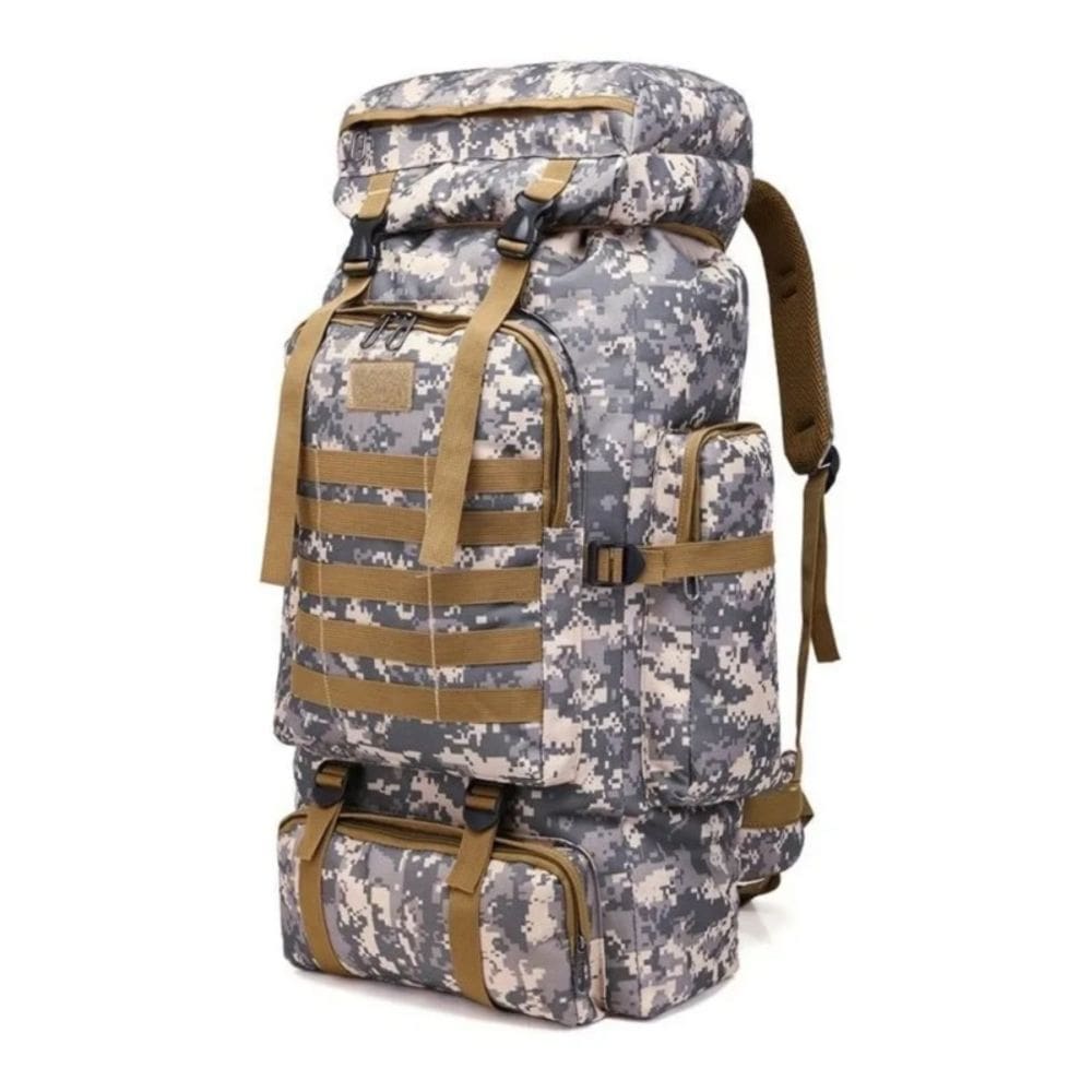 Mochila Tactica Camping Trekking Hiking 80L M18 - Coyote