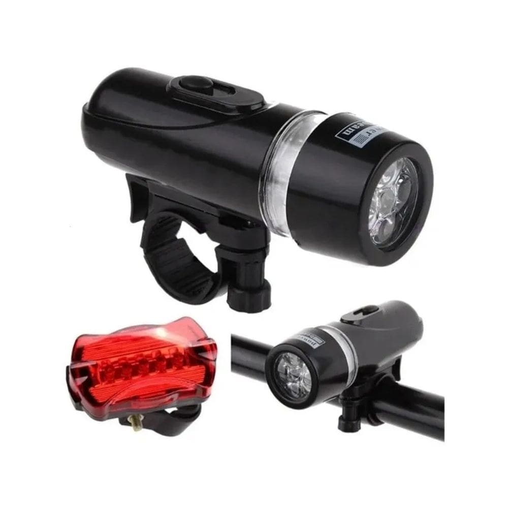 Conjunto de luzes de bicicleta, pacote com 2 feixes elétricos de LED dianteiro e traseiro