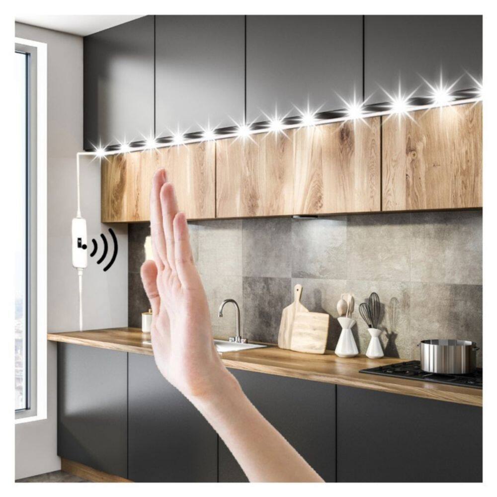 Interruptor de luz de faixa de LED com sensor branco quente de 4 m