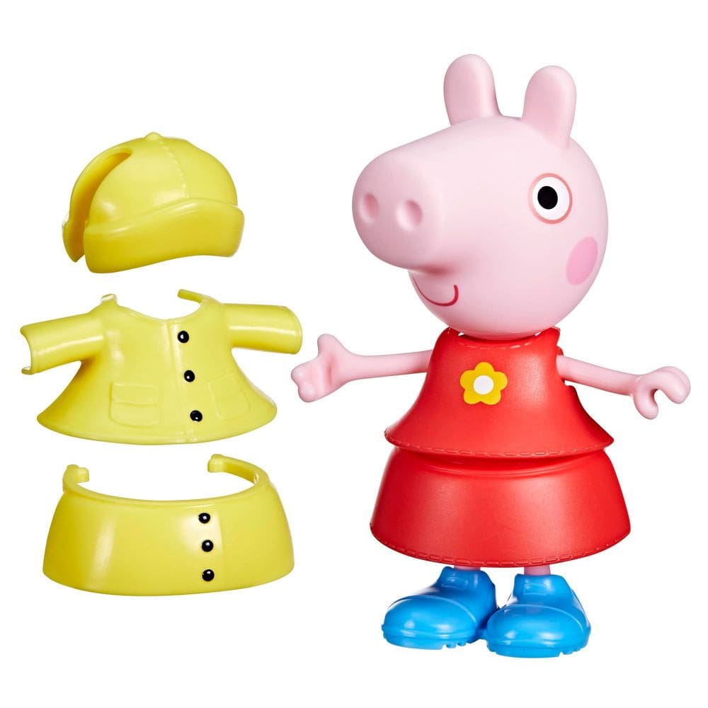 Boneco de brinquedo Peppa Pig Rain Outfits 15 cm rosa