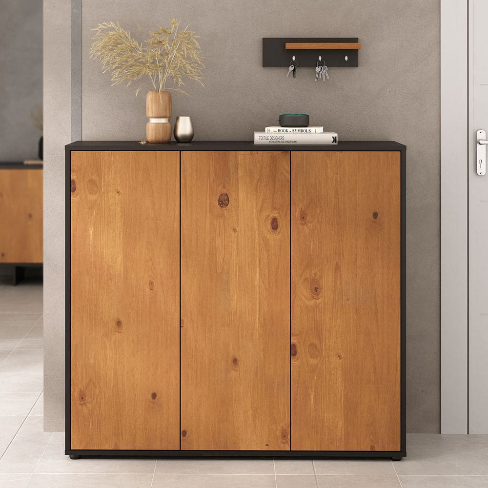 Sapateira Grande Armário 18 Pares Porta Sapatos 45 Freijó Miran