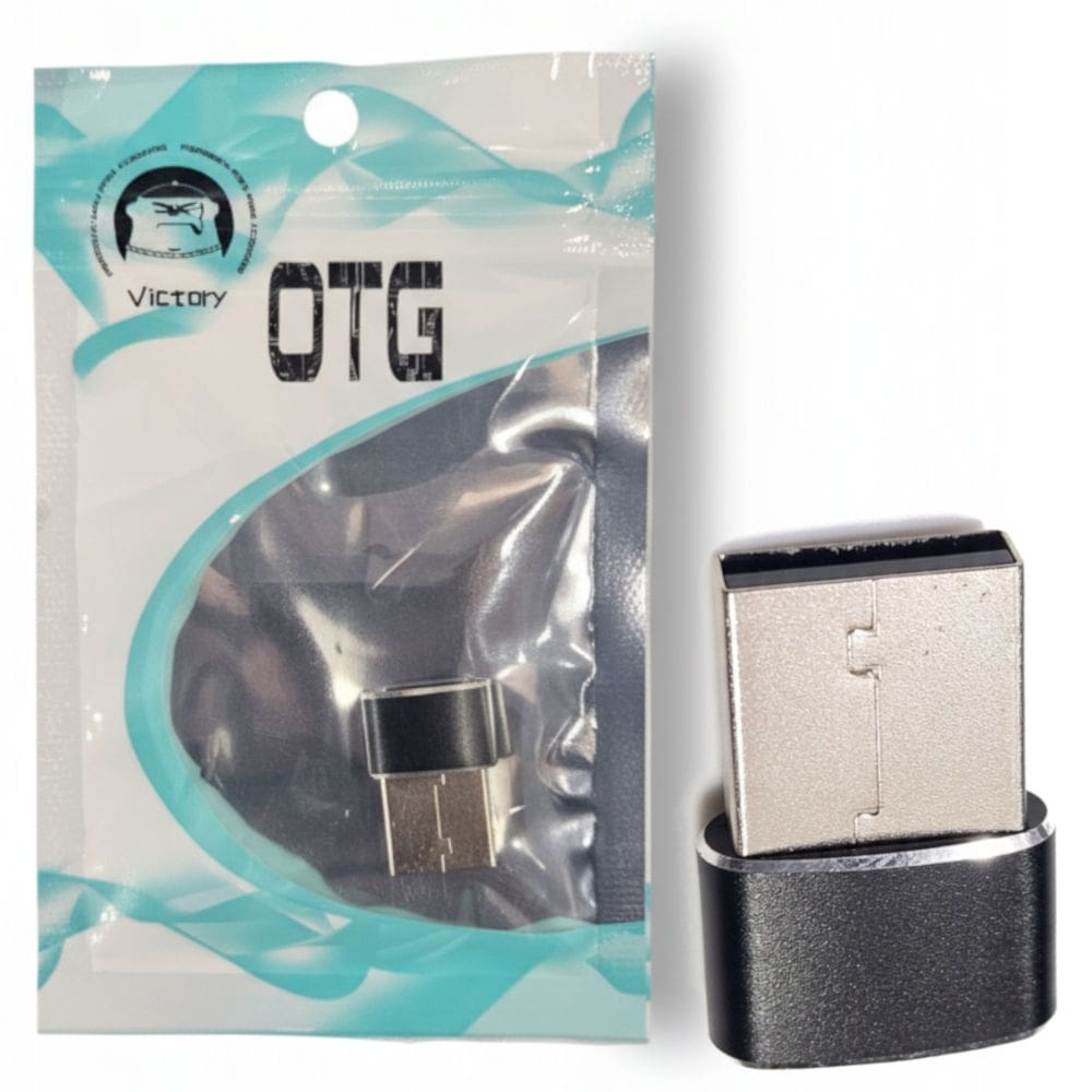 Adaptador OTG USB-C (Fêmea) Para USB 3.0 e 2.0 (Macho) Carga e Dados, Victory - Preto
