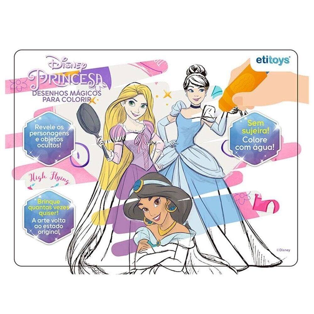 Livro de Colorir Aqua Book Princesas com Pincel - Tudo em Caixa