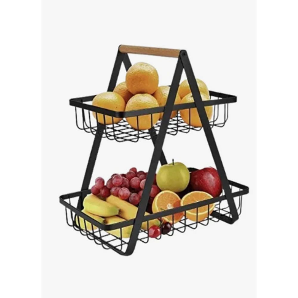 Fruteira de Mesa 2 Andares de Metal - Tudo em Caixa